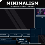 Free Twitch Overlay in minimalism style