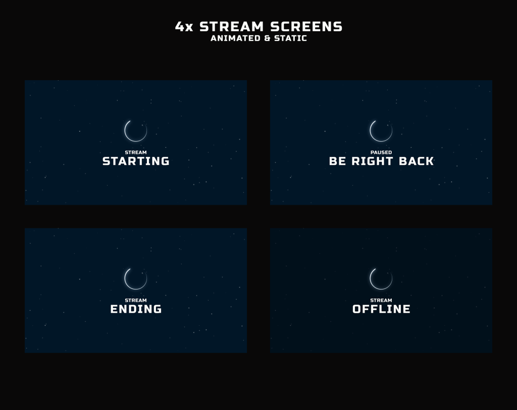 Free Twitch Overlay in minimalism style
