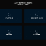 Free Twitch Overlay in minimalism style