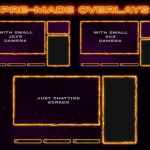 Twitch Overlay Package in Electric Fire style