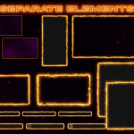 Twitch Overlay Package in Electric Fire style