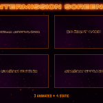 Twitch Overlay Package in Electric Fire style