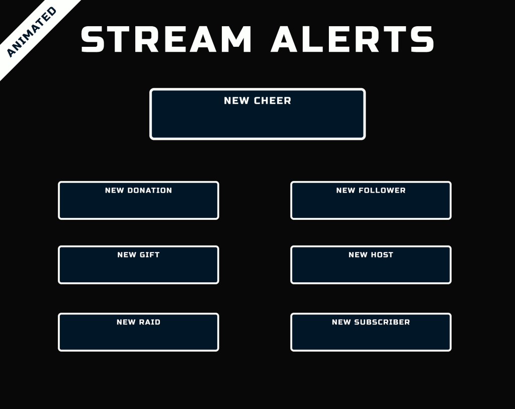 Free Twitch Overlay in minimalism style