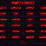 Twitch Overlay Package With Neon Lights in Red Colors
