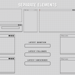 Twitch Overlay Package in bright colors with Retro Computer style