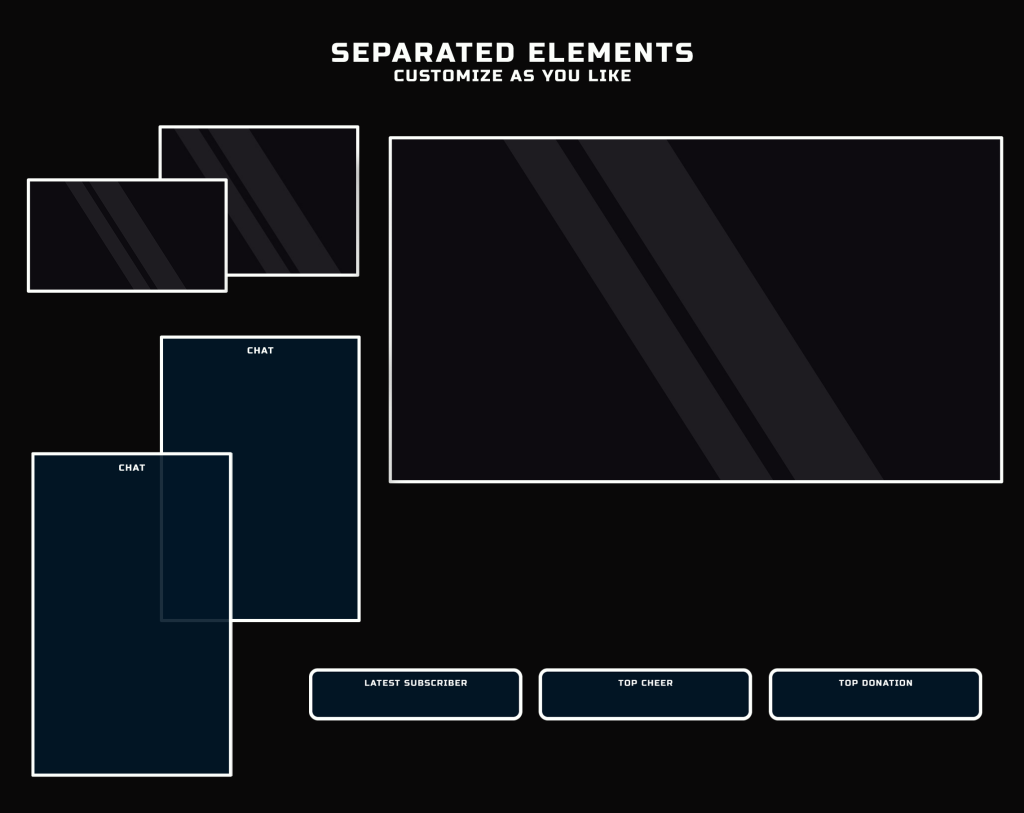 Free Twitch Overlay in minimalism style