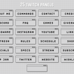 Twitch Overlay Package in bright colors with Retro Computer style
