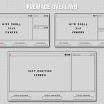 Twitch Overlay Package in bright colors with Retro Computer style