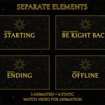 Twitch Overlay Package in Celestial Stars style