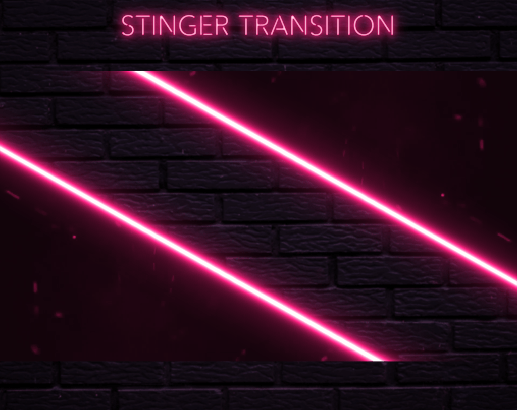 Twitch Overlay Package With Neon Lights in Pink Colors