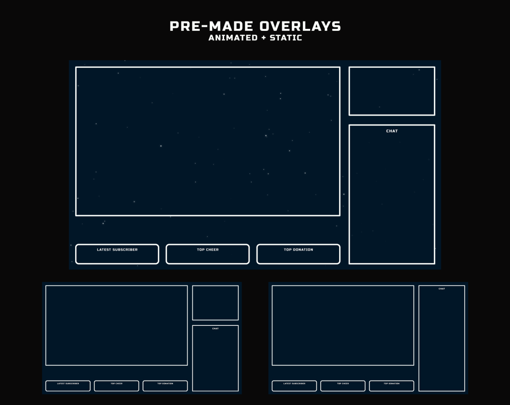 Free Twitch Overlay in minimalism style