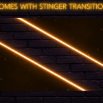 Twitch Overlay Package With Neon Lights in Gold Colors