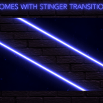 Twitch Overlay Package With Neon Lights in Blue Colors