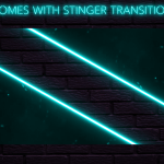 Twitch Overlay Package With Neon Lights in Cyan Colors