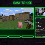 Twitch Overlay Package With Neon Lights in Green Colors