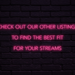 Twitch Overlay Package With Neon Lights in Pink Colors