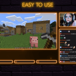 Twitch Overlay Package With Neon Lights in Gold Colors