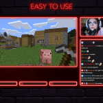 Twitch Overlay Package With Neon Lights in Red Colors