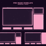 Twitch Overlay Package in Pink LoFi Style