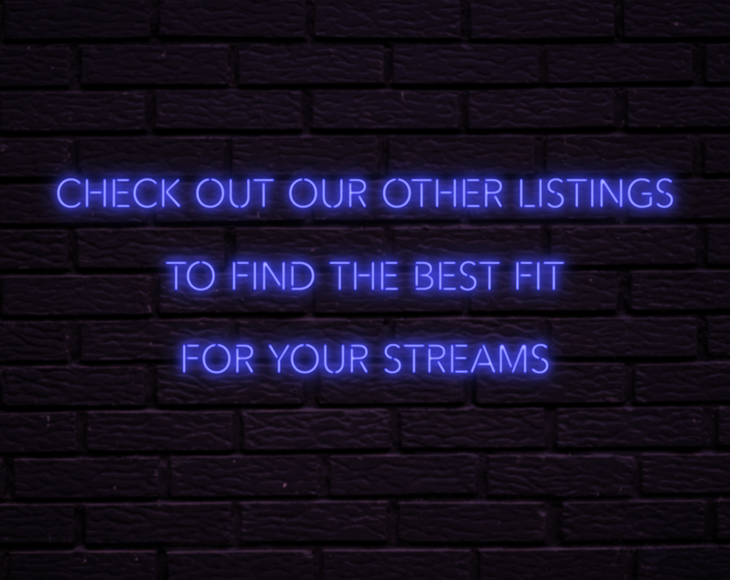 Twitch Overlay Package With Neon Lights in Blue Colors