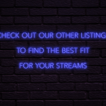 Twitch Overlay Package With Neon Lights in Blue Colors