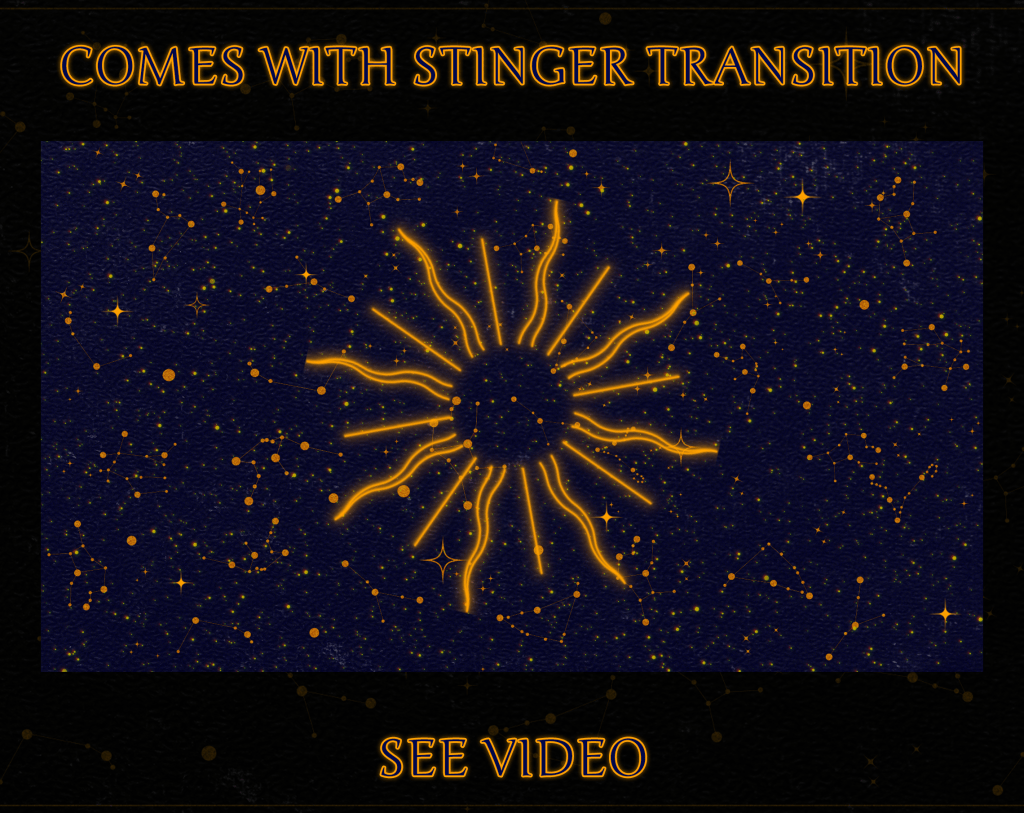 Twitch Overlay Package in Celestial Purple Sky style