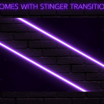 Twitch Overlay Package With Neon Lights in Purple Colors