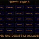 Twitch Overlay Package in Celestial Purple Sky style