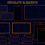 Twitch Overlay Package in Celestial Purple Sky style