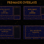 Twitch Overlay Package in Celestial Purple Sky style