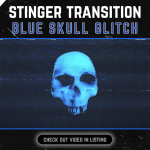 Stinger Transition with skull glitch for streaming horror games