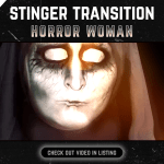Stinger Transition with woman face for streaming horror games