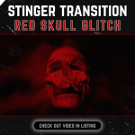 Stinger Transition with skull glitch for streaming horror games