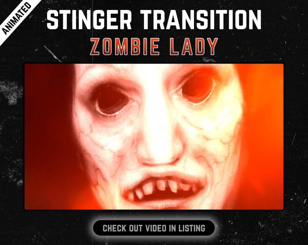 Stinger Transition with Zombie for streaming horror games