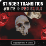 Stinger Transition with skull glitch for streaming horror games