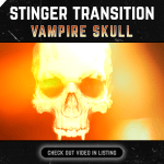 Stinger Transition with Skull for streaming horror games