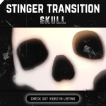 Stinger Transition with Skull for streaming horror games