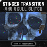 Stinger Transition with skull glitch for streaming horror games