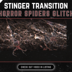 Stinger Transition with spider glitch for streaming horror games