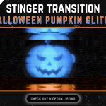 Stinger Transition with halloween pumpkin for streaming horror games
