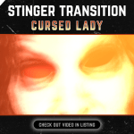 Stinger Transition with woman face for streaming horror games