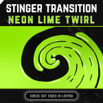 Green Lime Neon Liquid Stinger Transition for streaming