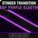 Purple Electric Neon Stinger Transition for streaming