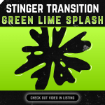 Green Liquid Splash Stinger Transition for streaming