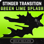 Green Color Liquid Stinger Transition for streaming
