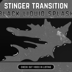 Black Color Liquid Stinger Transition for streaming