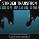 Ocean Blue Color Liquid Stinger Transition for streaming