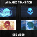 Stinger Transition with skull glitch for streaming horror games