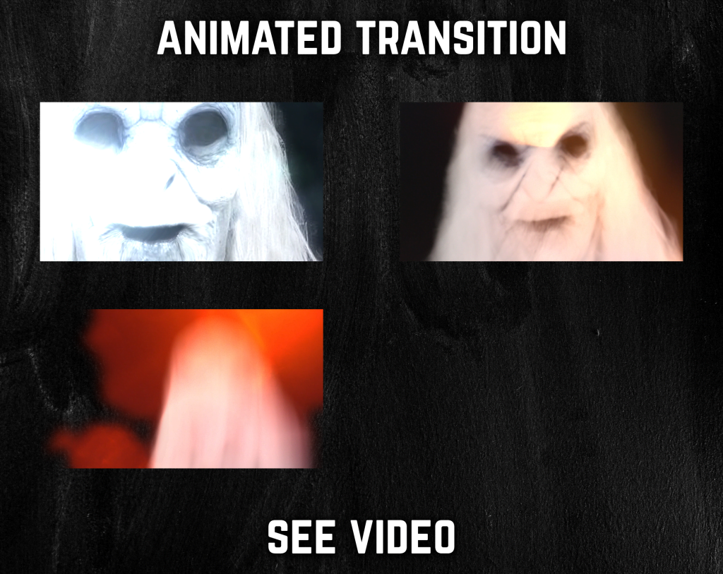 Stinger Transition with old lady for streaming horror games