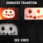 Stinger Transition with halloween pumpkin for streaming horror games